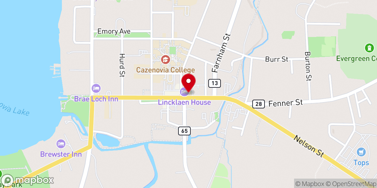 Map showing location of Cazenovia