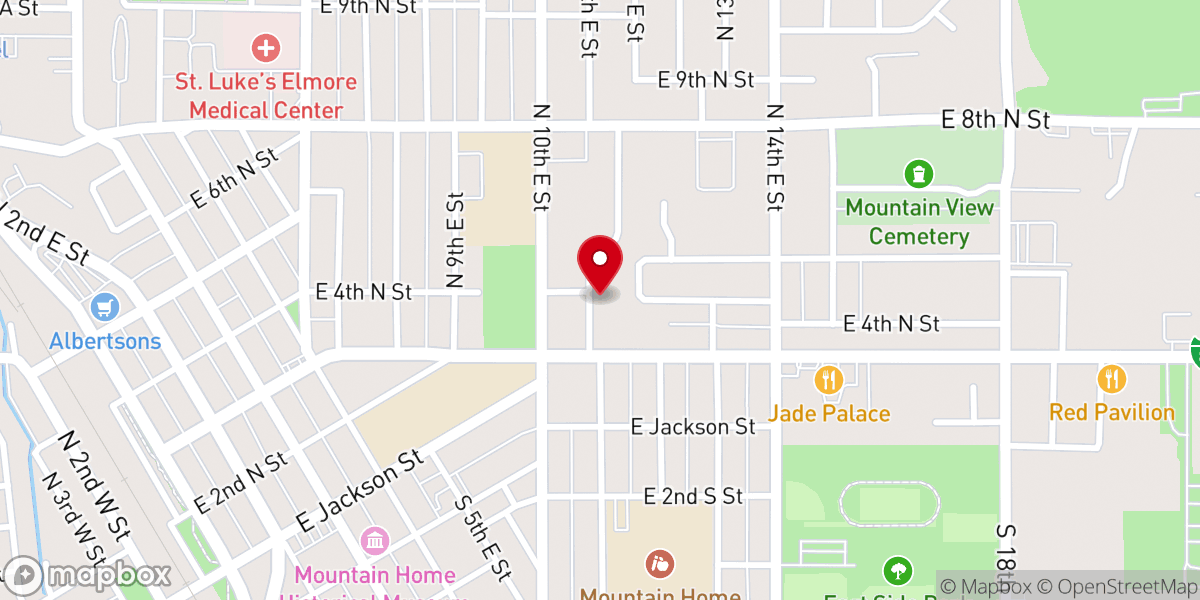 Map showing location of All In Church