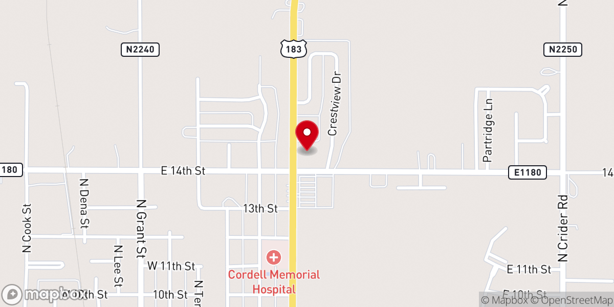 Map showing location of Northside church of Christ