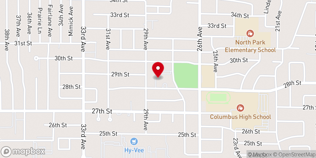 Map showing location of Peace Lutheran First Steps Daycare