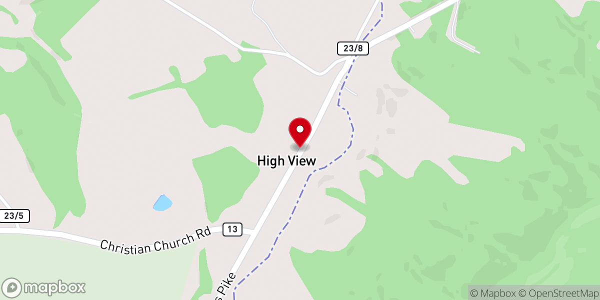 Map showing location of High View
