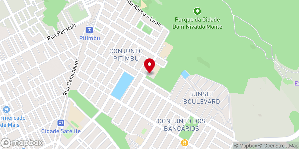 Map showing location of Paróquia de Santa Clara