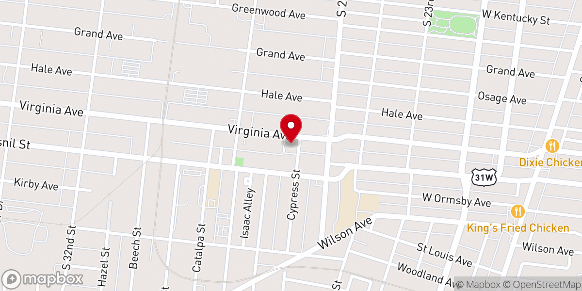 Map showing location of Greater Tabernacle Missionary Baptist Church