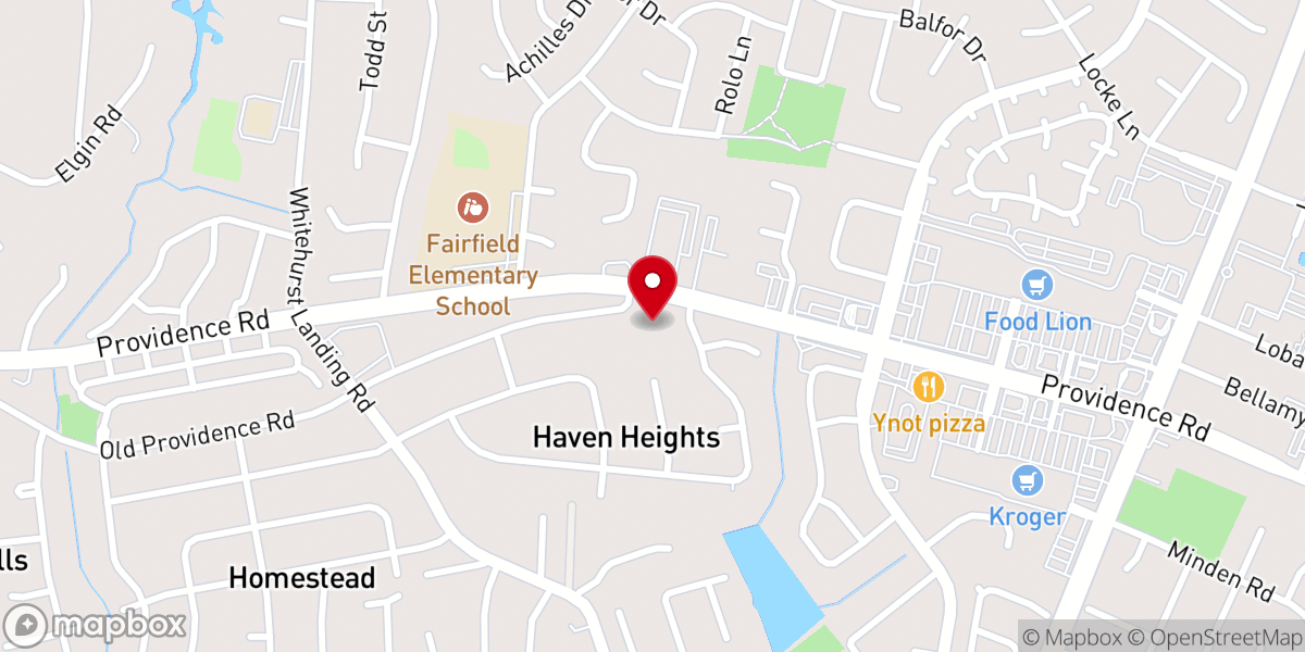 Map showing location of Providence Mennonite Church