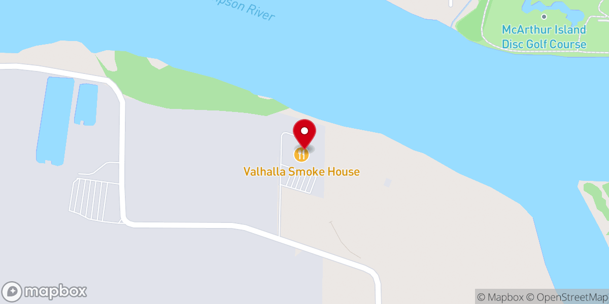 Map showing location of Enbridge Kamloops