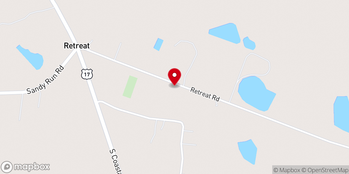 Map showing location of Second Anderson Grove Church