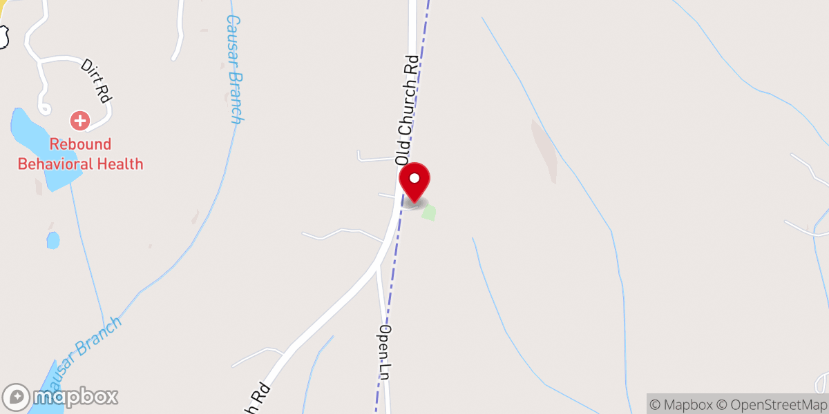 Map showing location of Jackson Grove Church