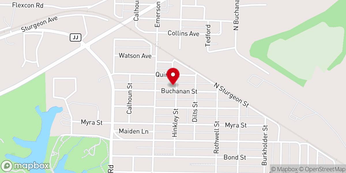 Map showing location of Immanuel Baptist Church
