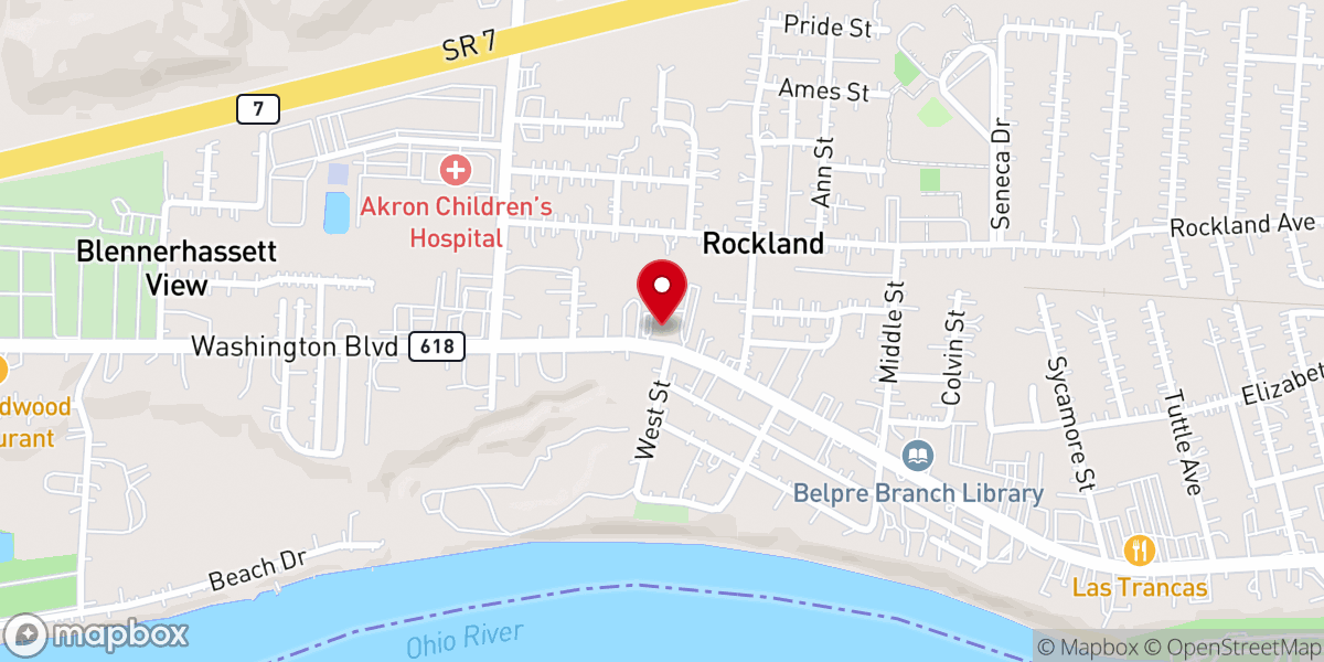 Map showing location of Rockland Global Methodist Church