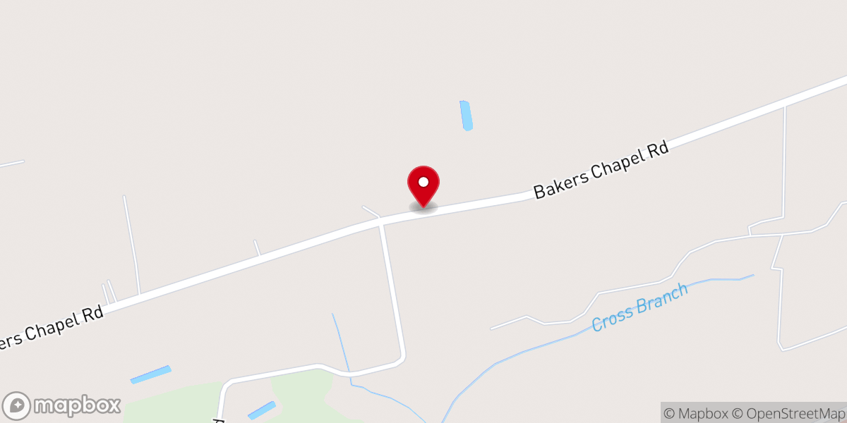 Map showing location of Calvary Baptist Church
