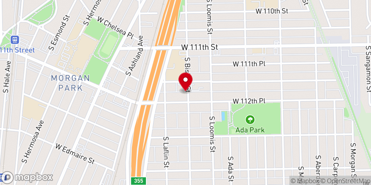 Map showing location of Arnett Chapel AME