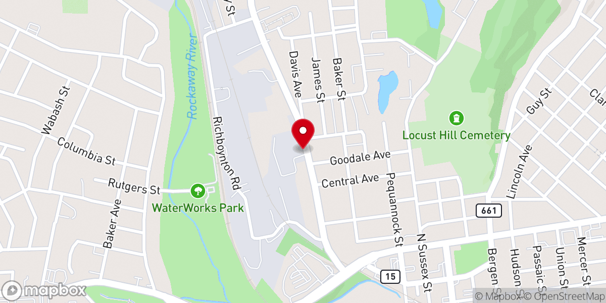 Map showing location of Calvary Chapel Morris Hills