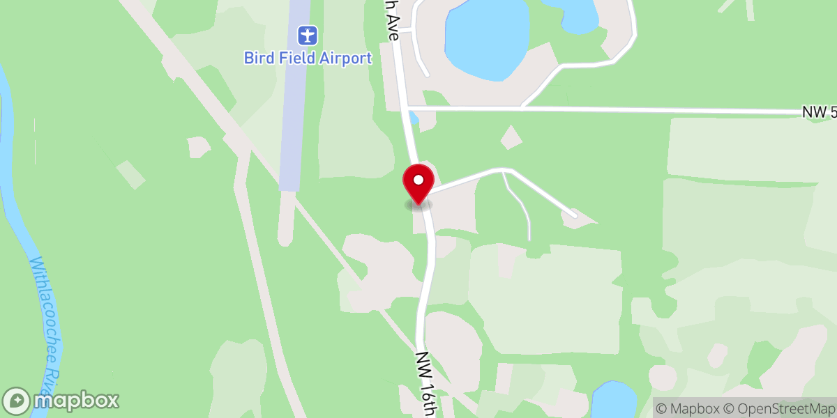 Map showing location of Oak Grove Missionary Baptist Church