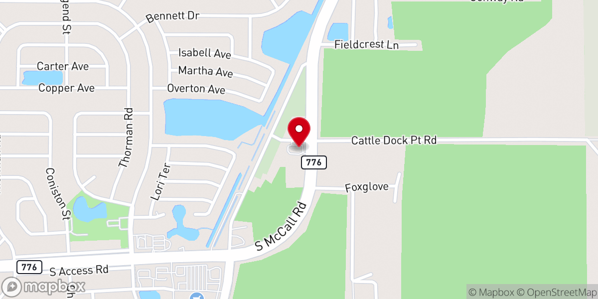 Map showing location of Trinity Lutheran Church