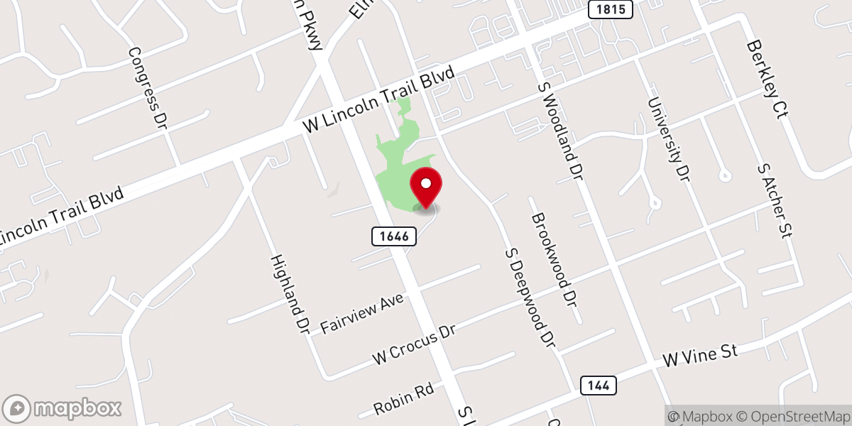 Map showing location of Radcliff Christian Church (Disciples of Christ)