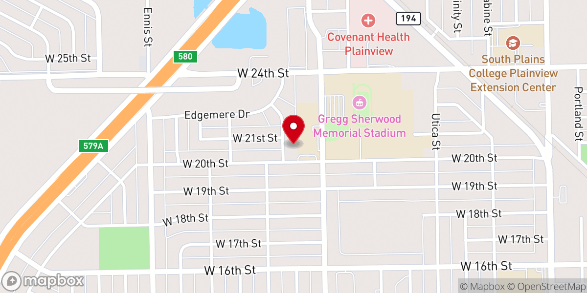Map showing location of First Church of the Nazarene