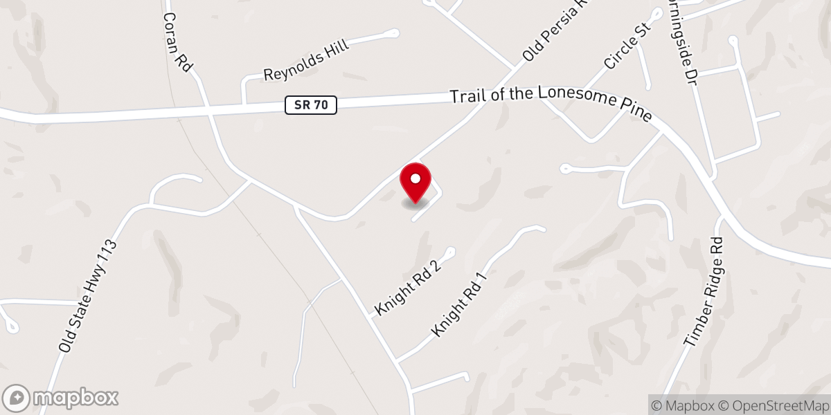 Map showing location of Persia Baptist Church