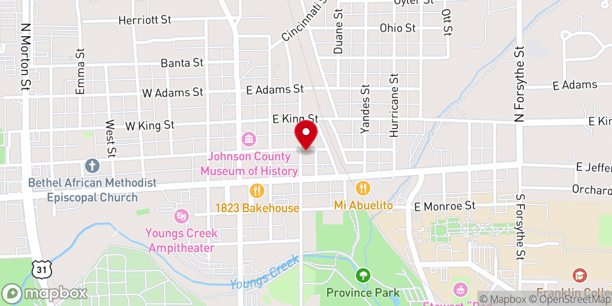 Map showing location of Mount Zion Assembly
