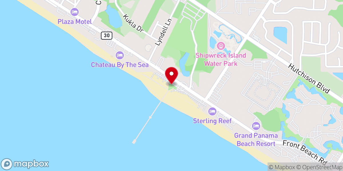 Map showing location of M.B. Miller County Pier