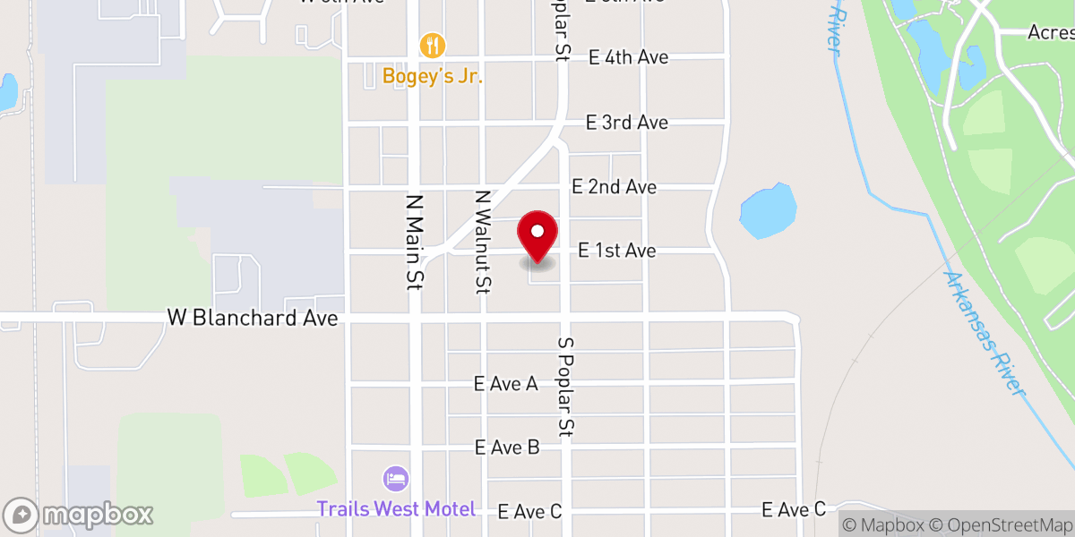 Map showing location of Solid Rock Bible Church