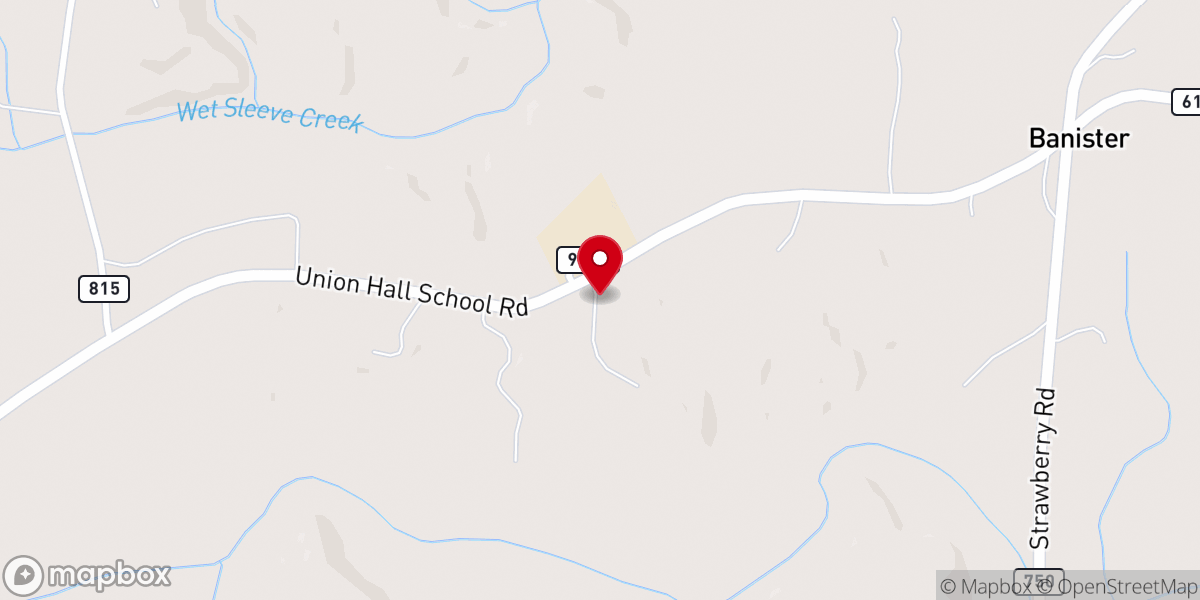 Map showing location of Hackberry Church