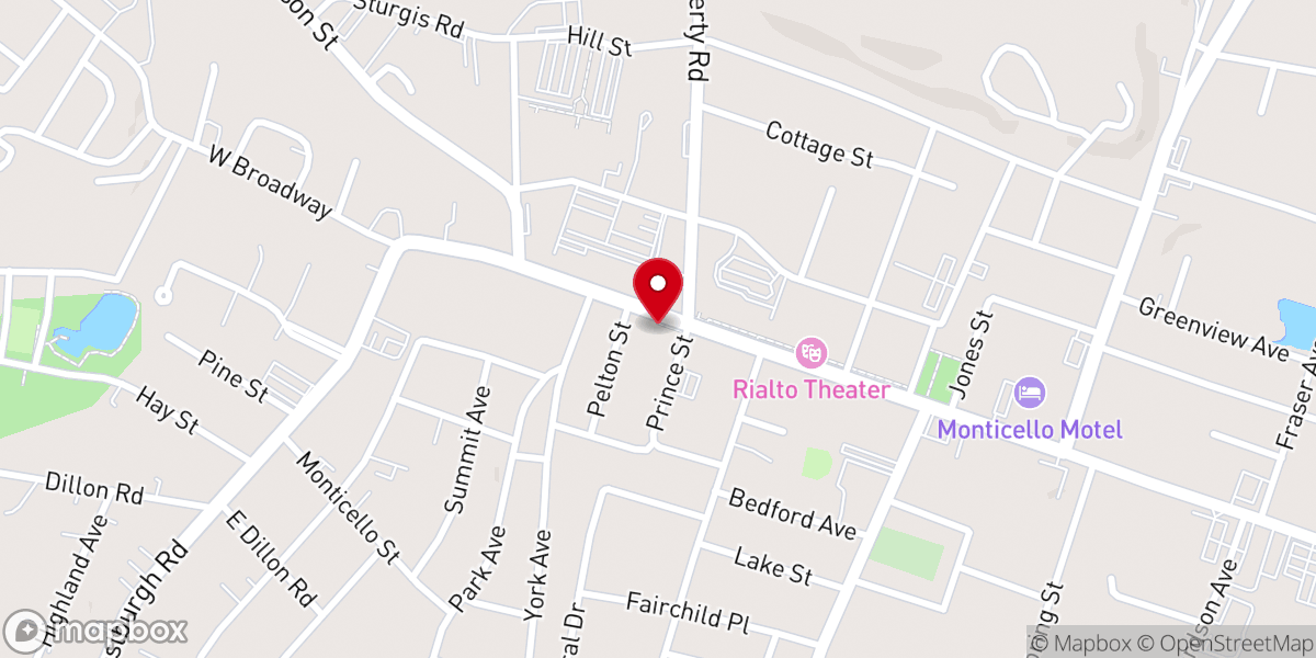 Map showing location of Calvary Church