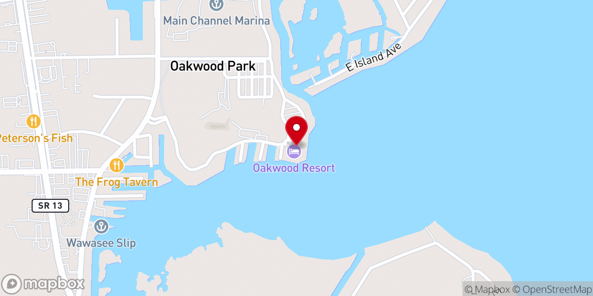 Map showing location of Oakwood Foundation Inc