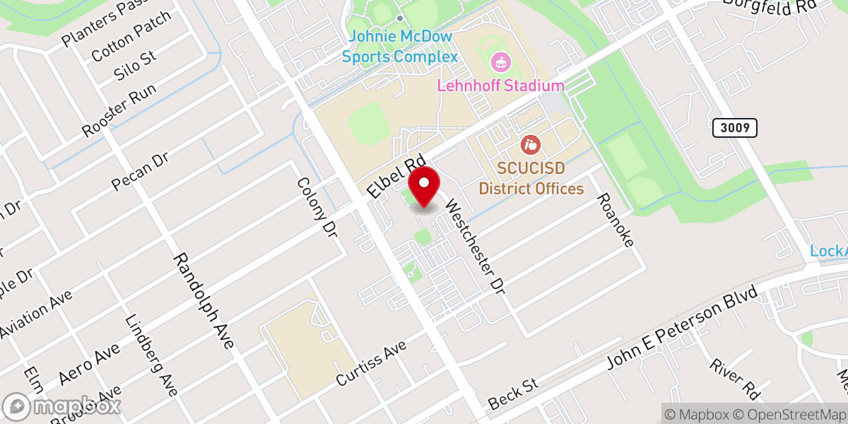Map showing location of New Day Church Schertz