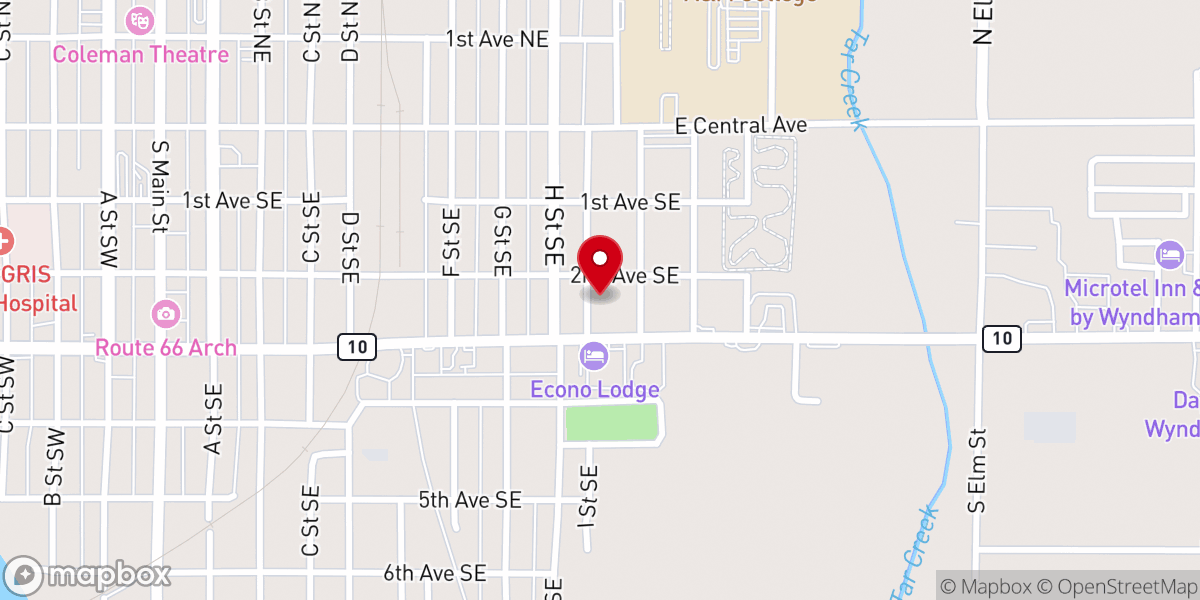 Map showing location of Centro Familiar Hosanna