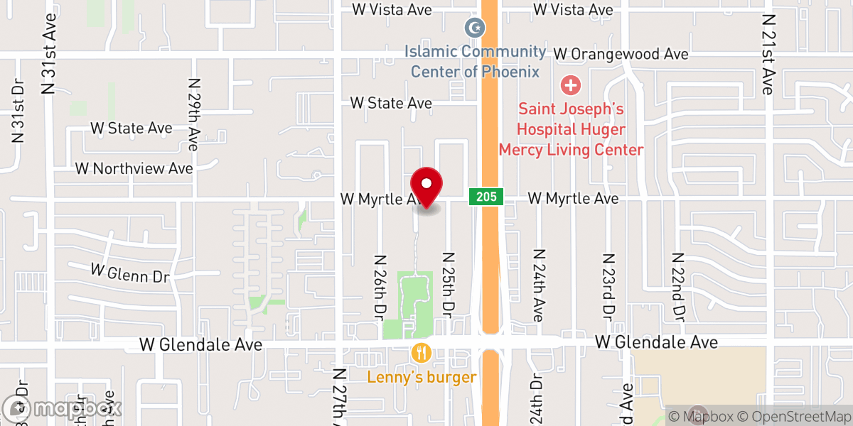 Map showing location of Queen of the Holy Rosary Catholic Church