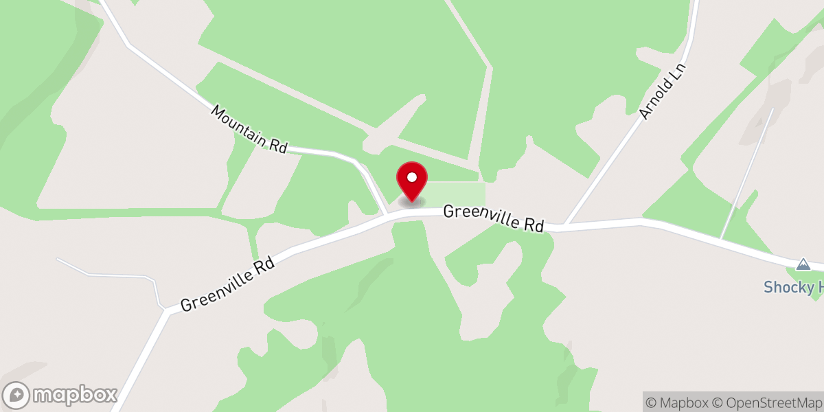 Map showing location of Greenville Evangelical Lutheran Church