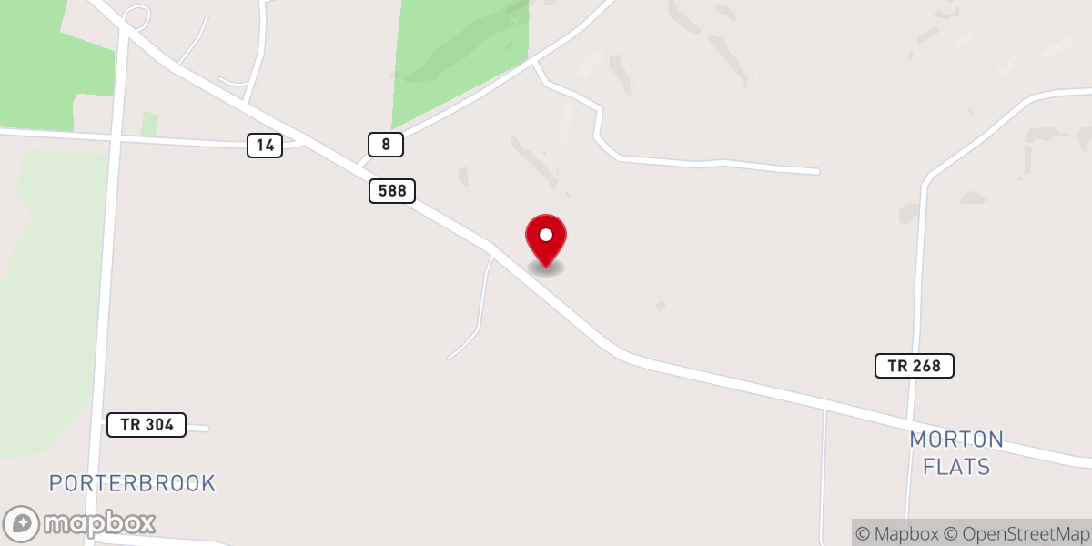 Map showing location of Gallipolis Christian Church