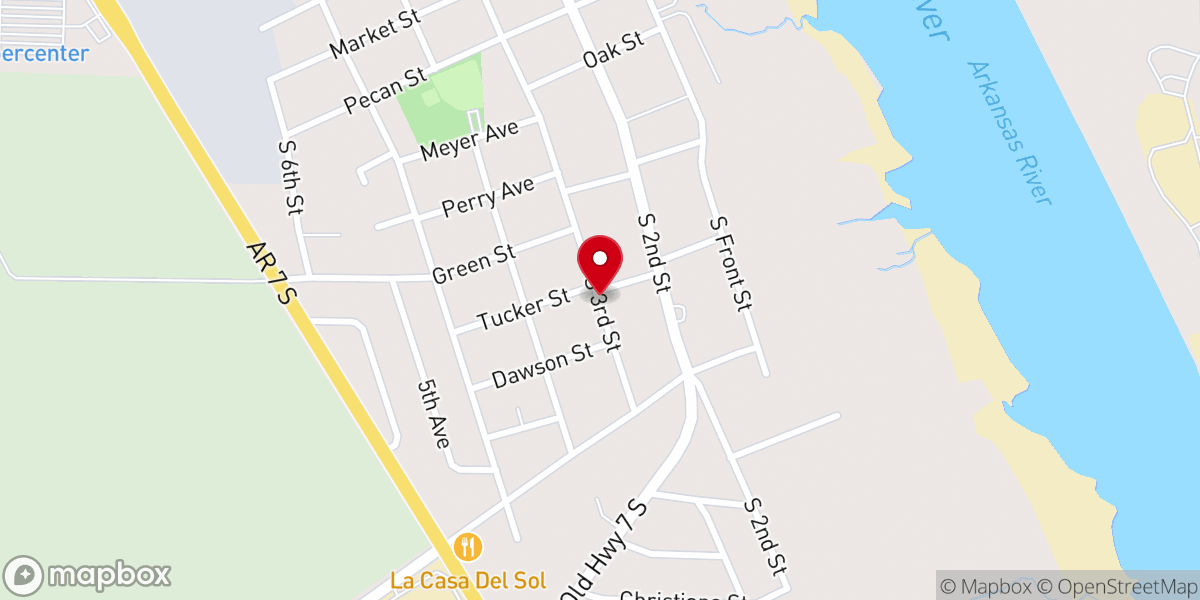 Map showing location of Unity Missionary Baptist Church