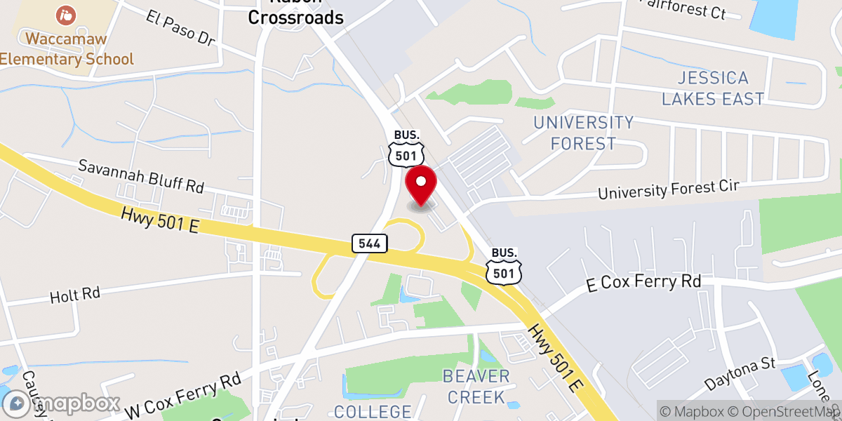 Map showing location of Seacoast Church - Conway