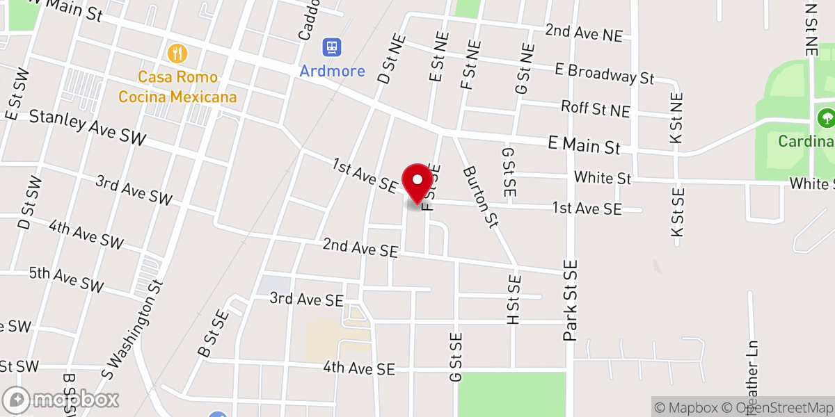 Map showing location of Mt Zion Baptist Church