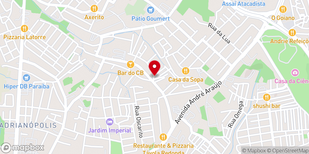 Map showing location of Igreja Pentecostal