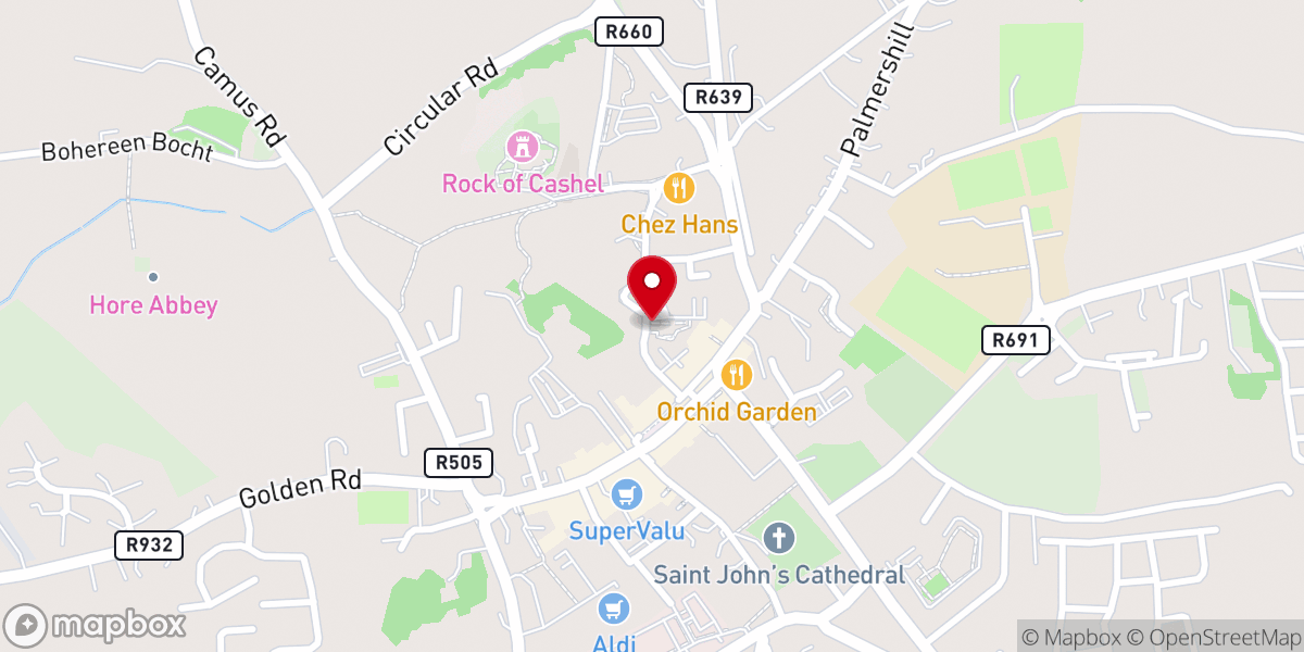 Map showing location of St Dominic's friary