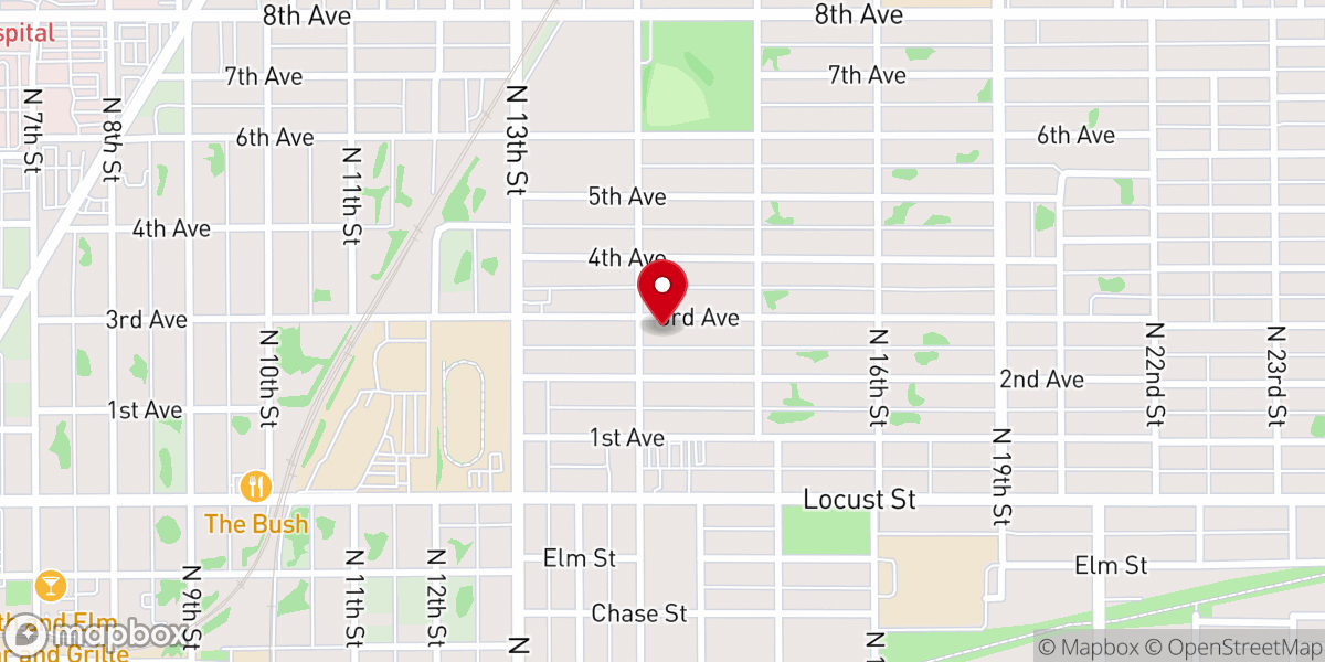 Map showing location of Cornerstone Bible West