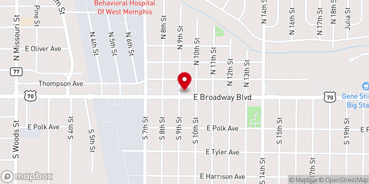 Map showing location of Life Ministries Christian Center