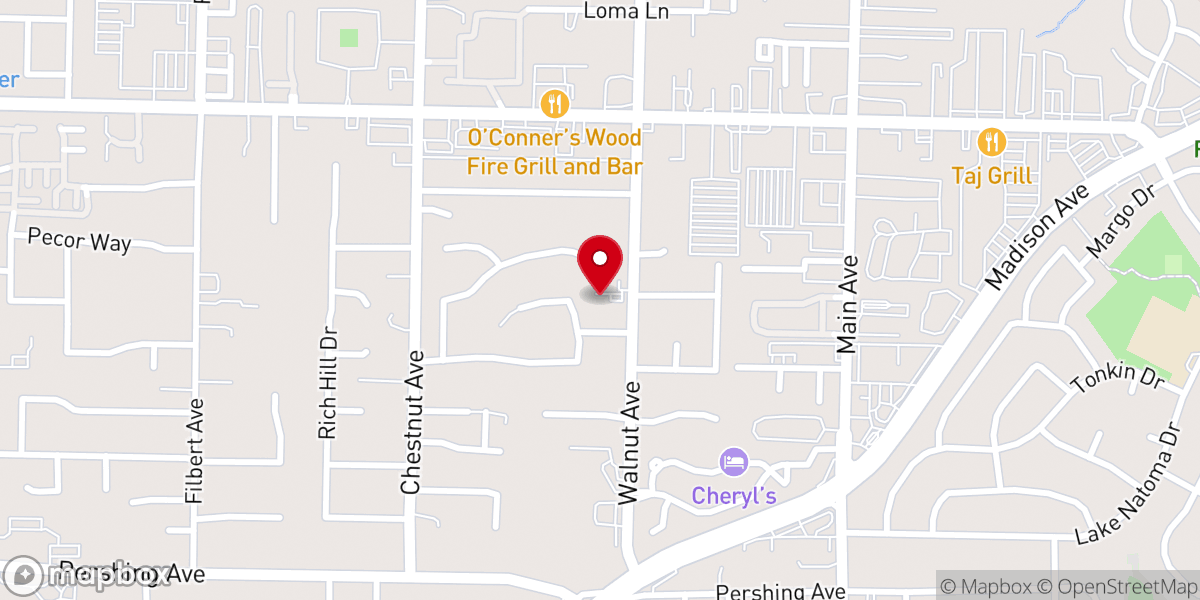 Map showing location of Calvary Chapel | Folsom-Orangevale