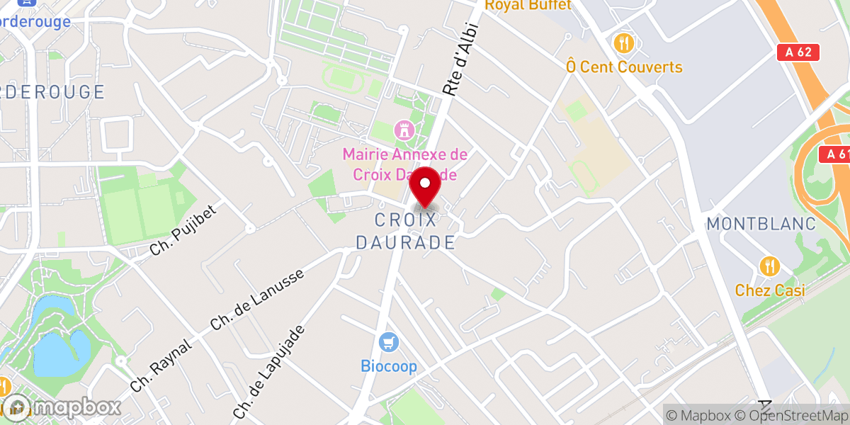 Map showing location of Église Saint-Caprais de Croix-Daurade (Toulouse)