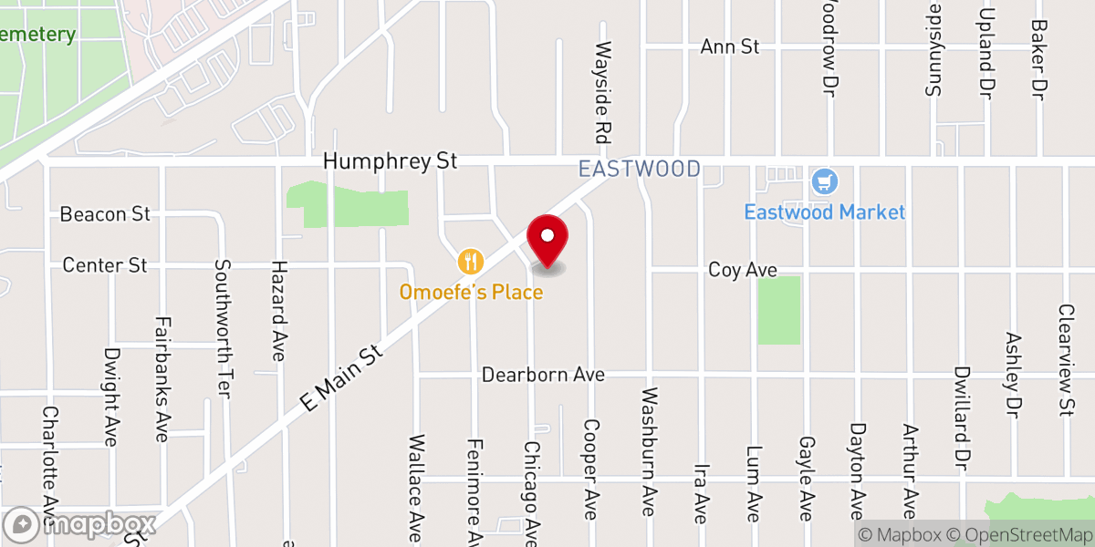 Map showing location of Chicago Avenue Church-Christ