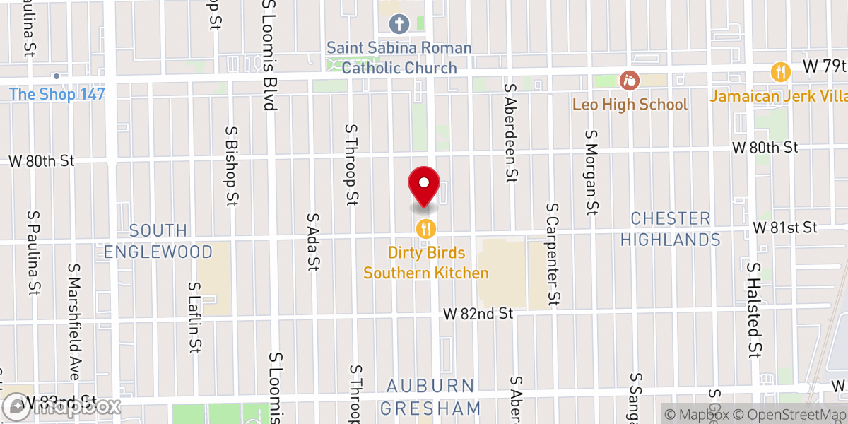Map showing location of Faith Pentacosta Holiness Deliverance Center