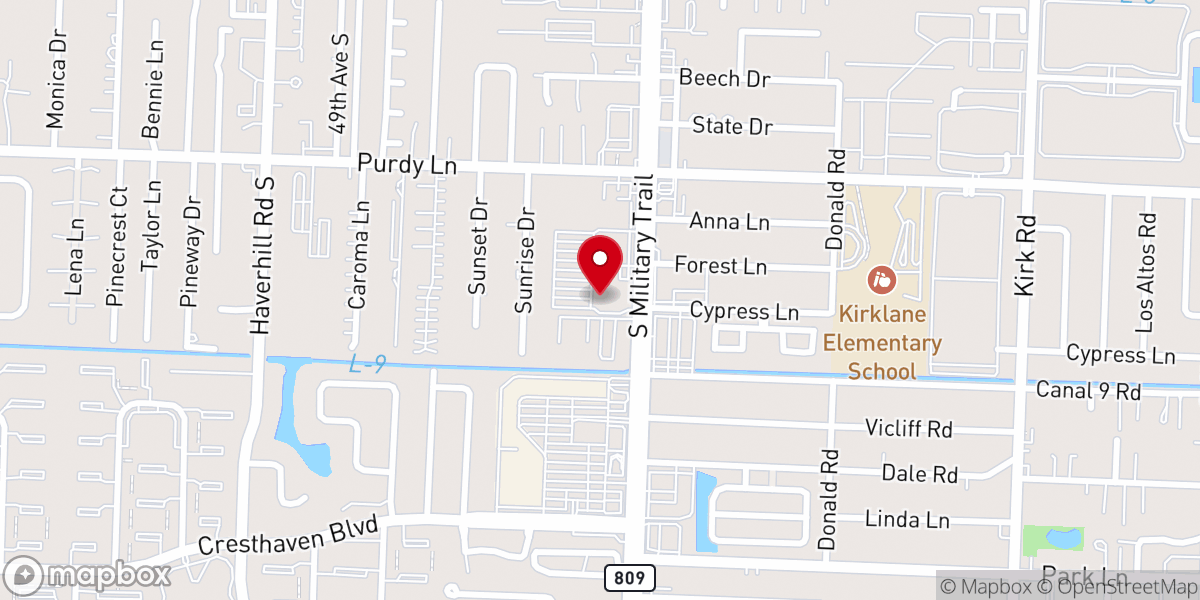Map showing location of Journey Church, West Palm Beach