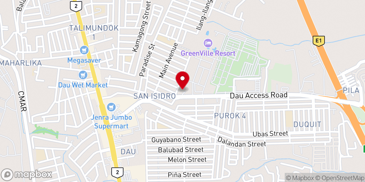 Map showing location of San Lorenzo Ruiz Parish Church