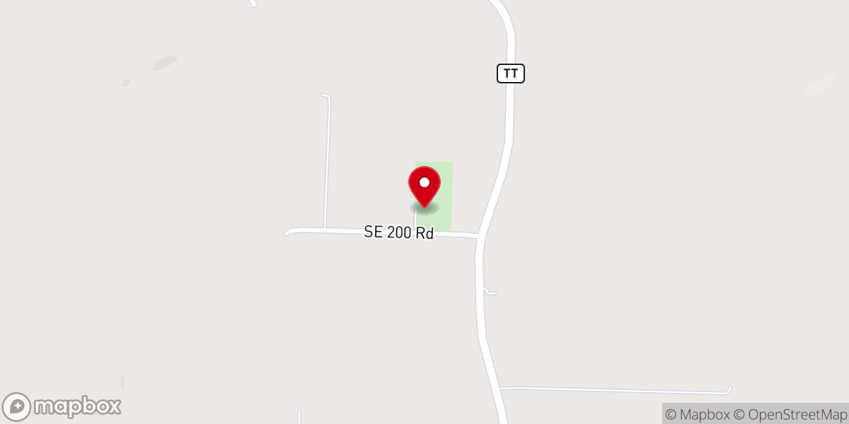 Map showing location of Kings Prairie Church