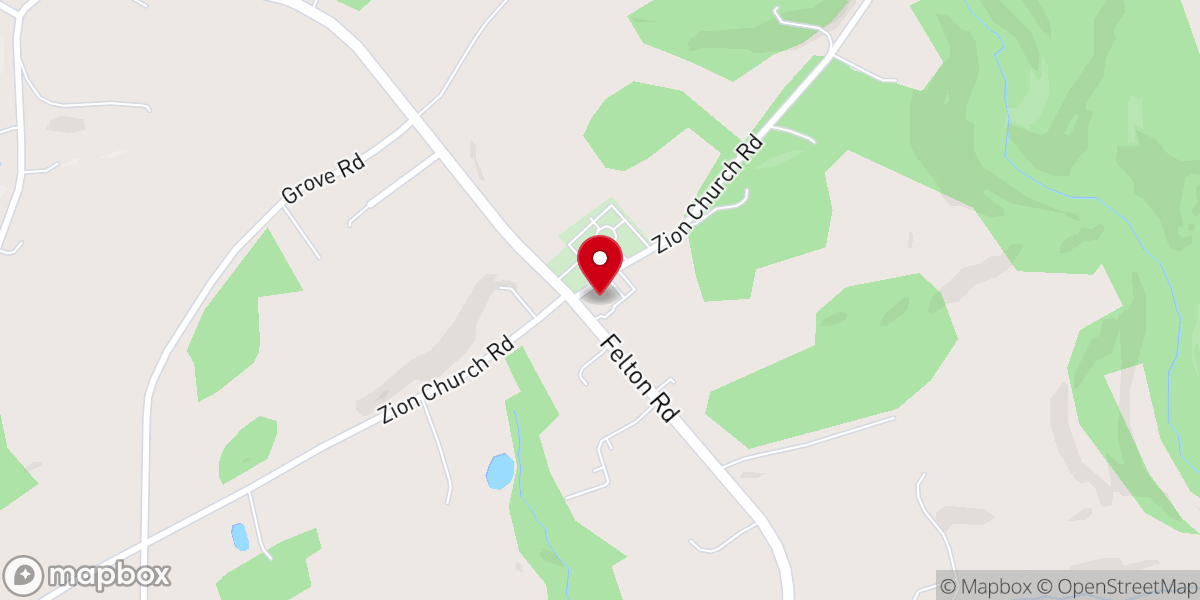Map showing location of Red Lion Zion Church