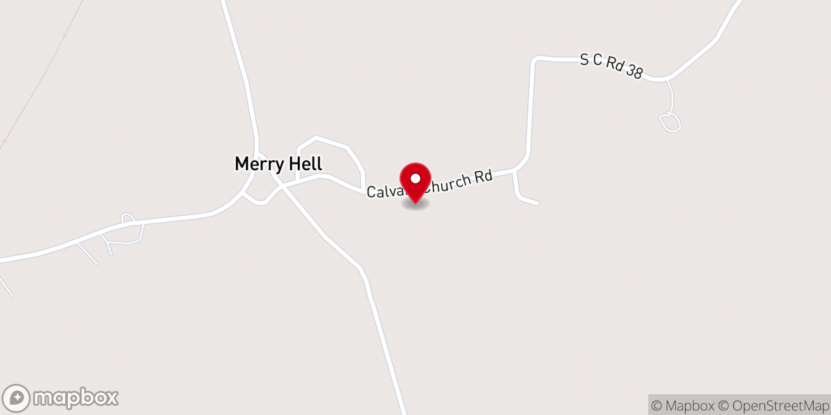Map showing location of Calvary Church