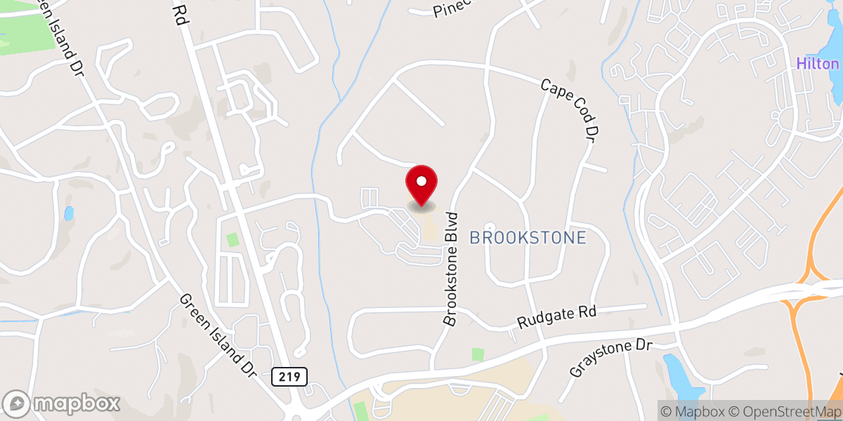 Map showing location of Wynnbrook Baptist Church