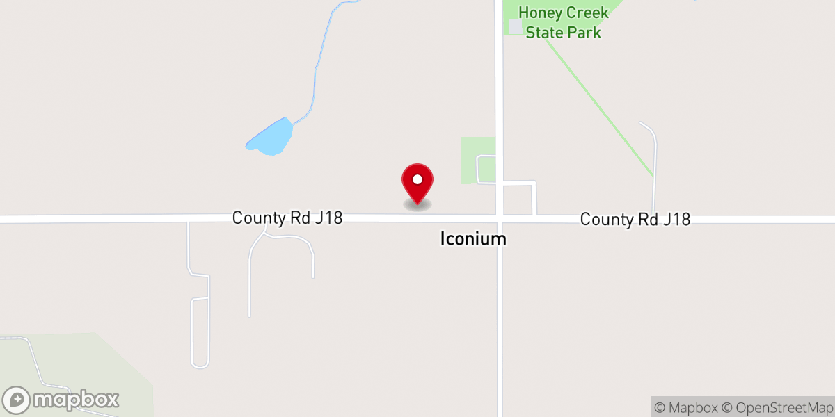 Map showing location of Iconium Community Church